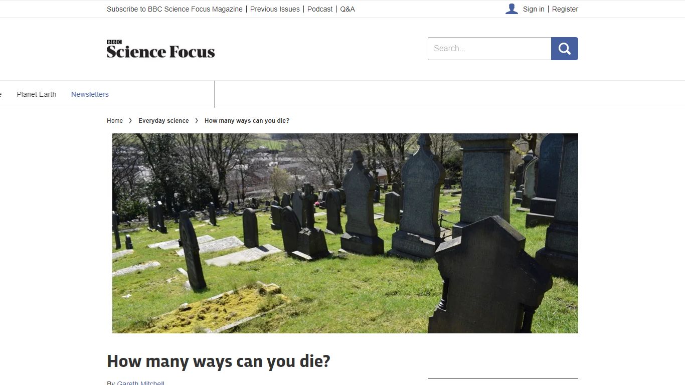 How many ways can you die? | BBC Science Focus Magazine