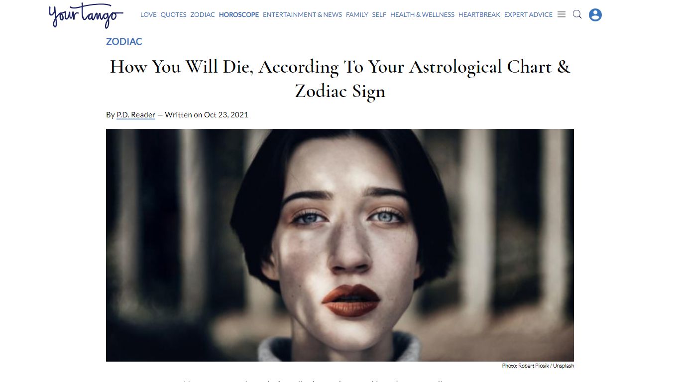 How You Will Die, According To Your Astrological Chart & Zodiac Sign